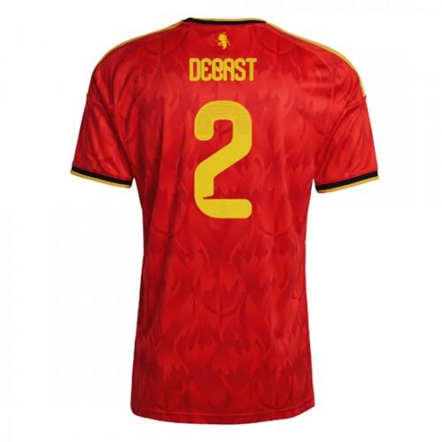 Pánský Fotbalový dres Belgie Zeno Debast #2 MS 2026 Domácí Krátký Rukáv